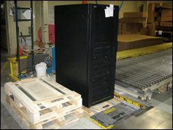 Lift platform for loading mainframe