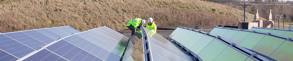 Solar inspectors and solar panels.