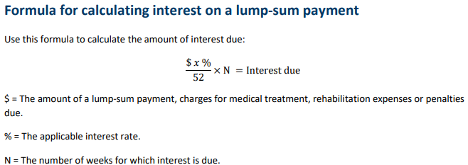 Formula for calculating interest on a lump-sum payment Formula for calculating interest on a lump-sum payment