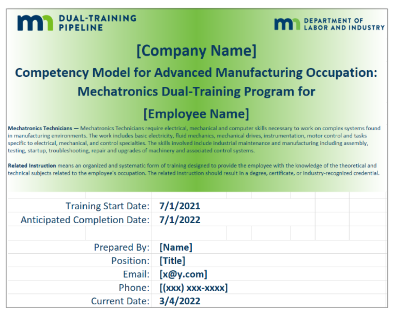 Dual training tracking example