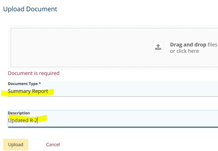 Upload document Upload document