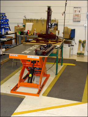 Scissor-lift table